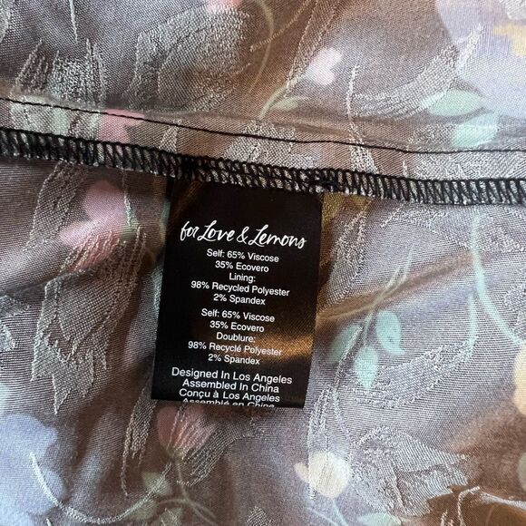 NWT For Love & Lemons Lexy Long Sleeve Mini Dress size Small - Picture 5 of 9